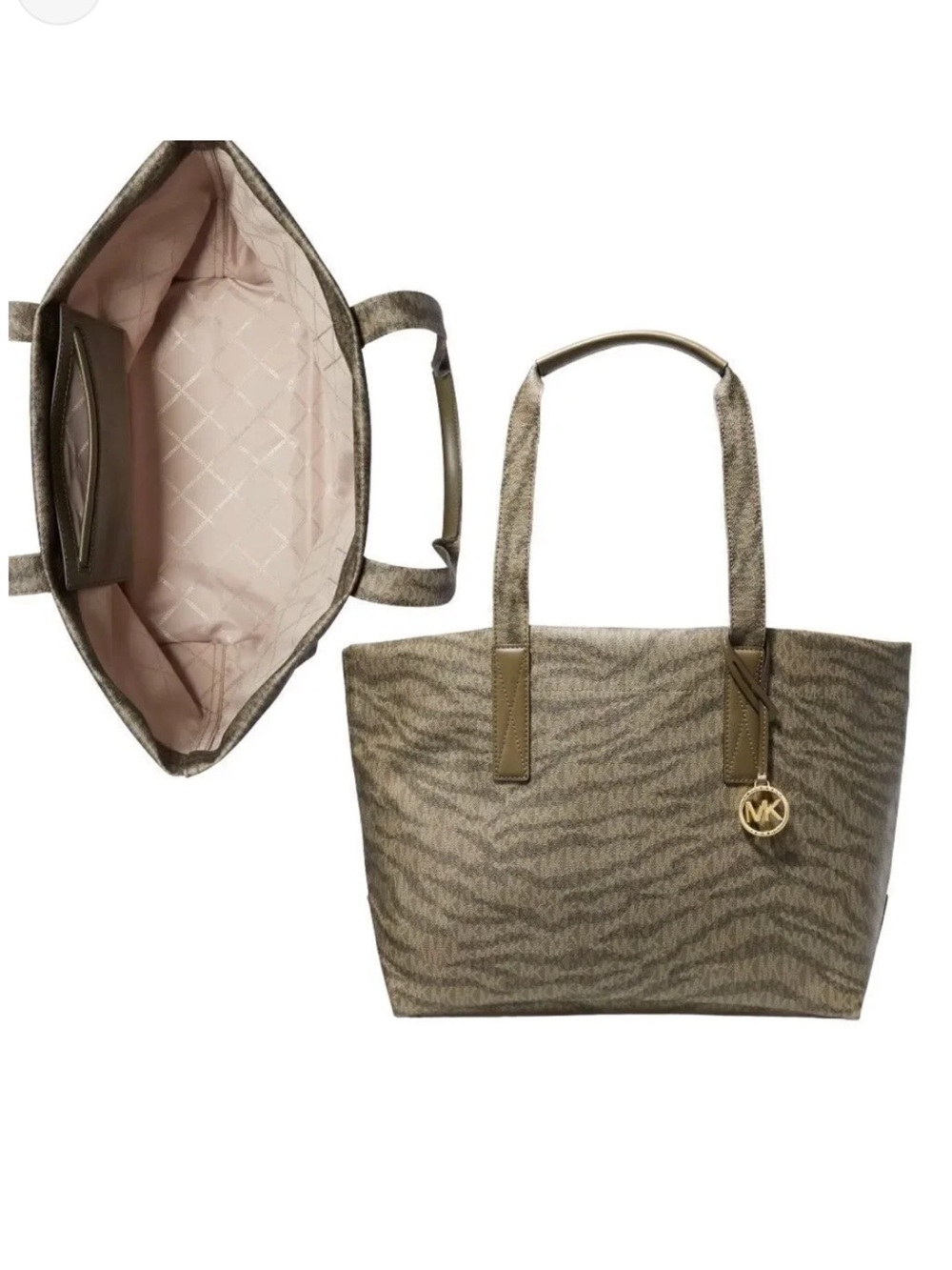 NWT The Michael Large Animal Print Logo Tote Bag - Picture 2 of 8